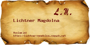 Lichtner Magdolna névjegykártya